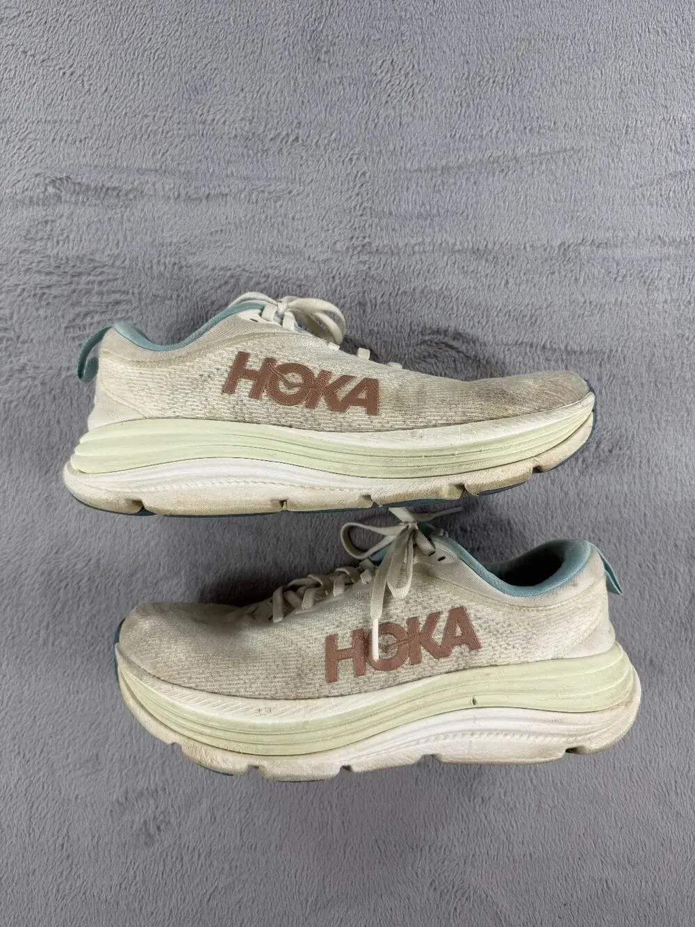 HOKA Gaviota 5 Womens Size 9.5B Running Shoes Size 10 White Teal
